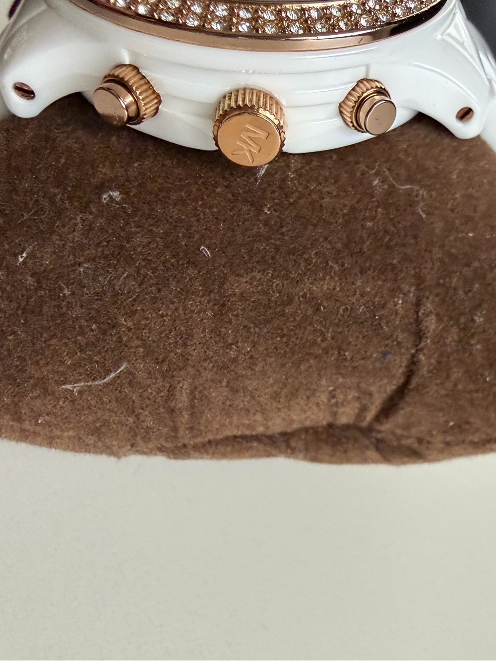 Michael Kors MK5269 Ladies White Ceramic Watch RoseGold Swarovski Crystals Bezel - Picture 9 of 13